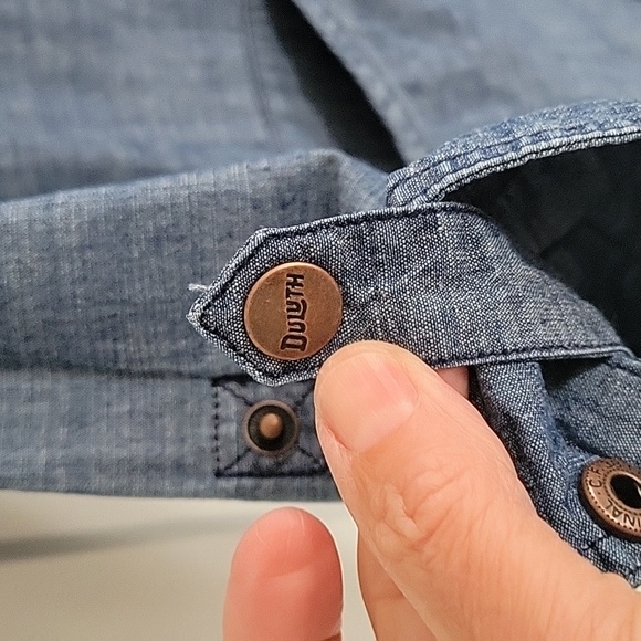 Duluth Trading Organic Cotton Rootstock Denim Long Sleeve Gardening Dress SZ XS - Picture 6 of 14